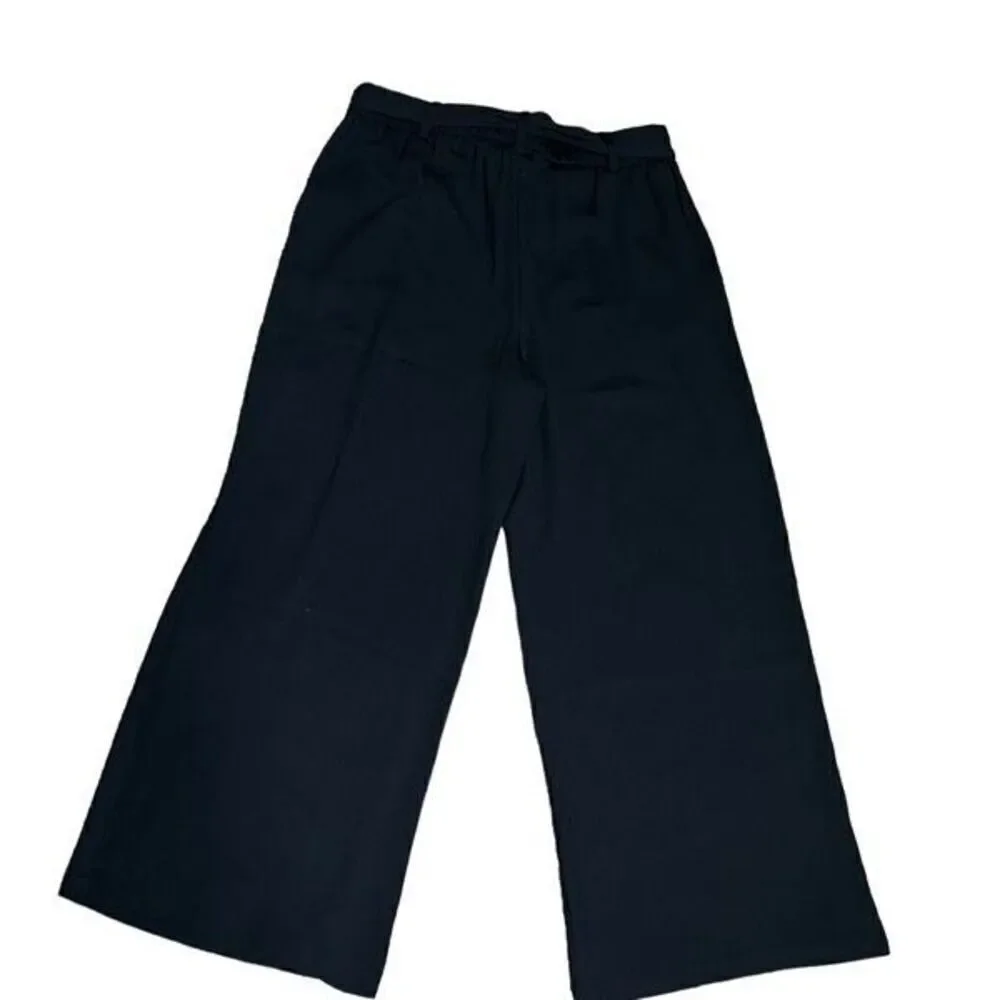 Halogen NWT Black Belted Wide Leg Dress Pants Size Small - Picture 1 of 4